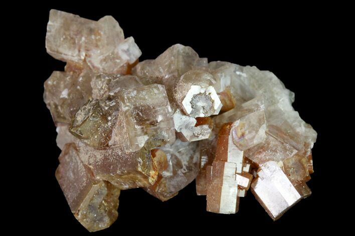 Vanadinite and Calcite Crystal Association - Apex Mine, Mexico #165327